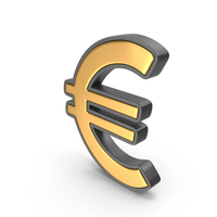 Eur Gold and Black PNG & PSD Images