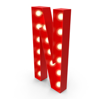 Light Bulb Glowing Alphabet Letter N PNG & PSD Images