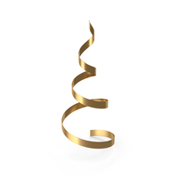 Curly Golden Ribbon PNG & PSD Images