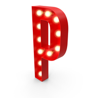 Light Bulb Glowing Alphabet Letter P PNG & PSD Images