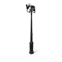 Damaged Double Globe Street Light PNG & PSD Images