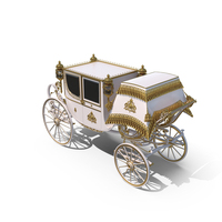 White Gold Carriage PNG & PSD Images