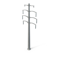 Steel Power Line Pole Without Wires PNG & PSD Images