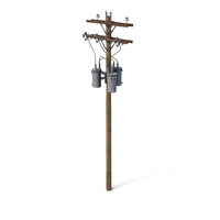 Wooden Power Lines Damaged No Wires PNG & PSD Images