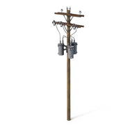 Wooden Power Lines PNG & PSD Images