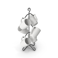 Mug Tree Stand With Mugs PNG & PSD Images