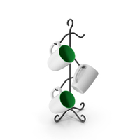 Mug Tree Stand with Mugs PNG & PSD Images