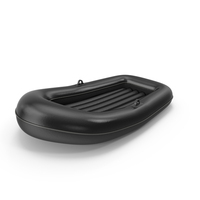 Inflatable Boat Zodiac Raft Black PNG & PSD Images