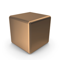Primitive Shape Cube Bronze PNG & PSD Images