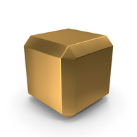 Primitive Shape Cube Gold PNG & PSD Images