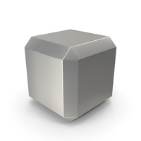 Primitive Shape Cube Silver PNG & PSD Images
