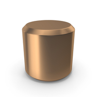 Small Rounded Bronze Cylinder PNG & PSD Images