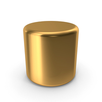 Curved Gold Cylinder PNG & PSD Images