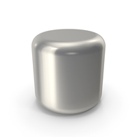 Rounded Short Silver Cylinder PNG & PSD Images