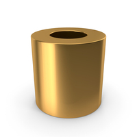 Thick Hollow Gold Cylinder PNG & PSD Images