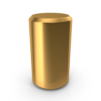 Gold Cylindrical Shape Beveled PNG & PSD Images