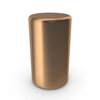 Curved Tall Bronze Cylinder PNG & PSD Images