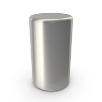 Curved Tall Silver Cylinder PNG & PSD Images