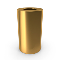 Thick Hollow Gold Cylinder PNG & PSD Images