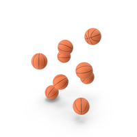 Basketball Balls Falling PNG & PSD Images