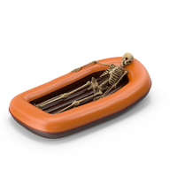Skeleton in Inflated Lifeboat PNG & PSD Images