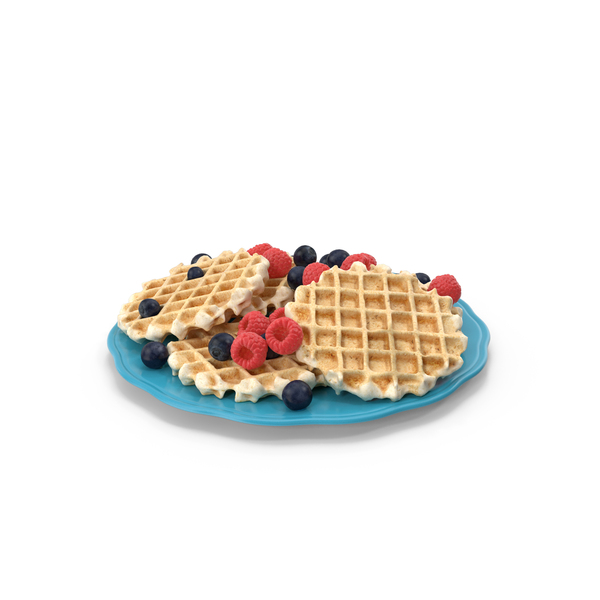 Waffle With Berries PNG & PSD Images