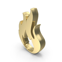 Gold Fire Symbol PNG & PSD Images