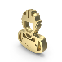 Worker Man Helmet Gold PNG & PSD Images
