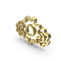 Golden Gears Symbol PNG & PSD Images