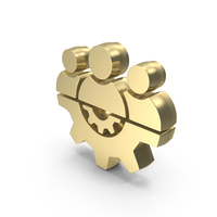 Gold Maintenance Men Wheel Symbol PNG & PSD Images