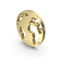 Globe Earth Gold PNG & PSD Images