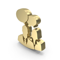 Gold Men Women Speech Bubble PNG & PSD Images
