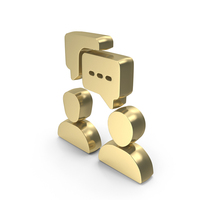 Gold Chat Bubble Symbol PNG & PSD Images