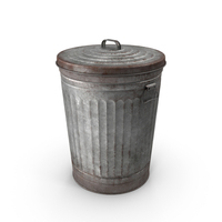 Garbage Canister Galvanized Dirty PNG & PSD Images