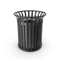 Clean Steel Outdoor Trash Receptacle PNG & PSD Images