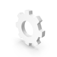 White Gear Settings Icon PNG & PSD Images