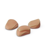 Three Brown Toon Stones PNG & PSD Images
