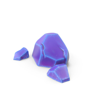 Blue Three Toon Rocks PNG & PSD Images