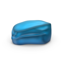Blue Glowing Flat Toon Stone PNG & PSD Images