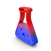 Red Blue Laboratory Flask Symbol PNG & PSD Images