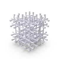 White 3D Printed Geometric Grid PNG & PSD Images