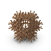 Bronze 3D Printed Connected Grid PNG & PSD Images