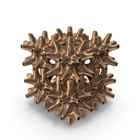 Bronze 3D Printed Connected Grid PNG & PSD Images