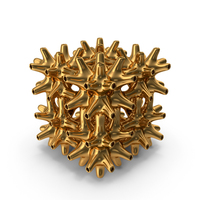 Gold 3D Printed Connected Grid PNG & PSD Images