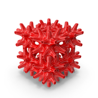 Red 3D Printed Connected Grid PNG & PSD Images