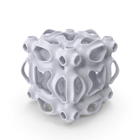 White 3D Printed Geometric Pattern PNG & PSD Images