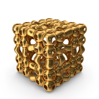 Gold 3D Printed Spherical Grid PNG & PSD Images