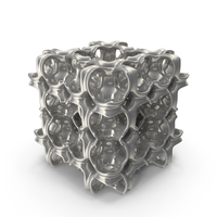 Silver 3D Printed Decorative Complex Grid PNG & PSD Images