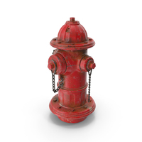 Red Fire Hydrant Dirty PNG & PSD Images