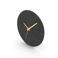 Black Leather Clock PNG & PSD Images